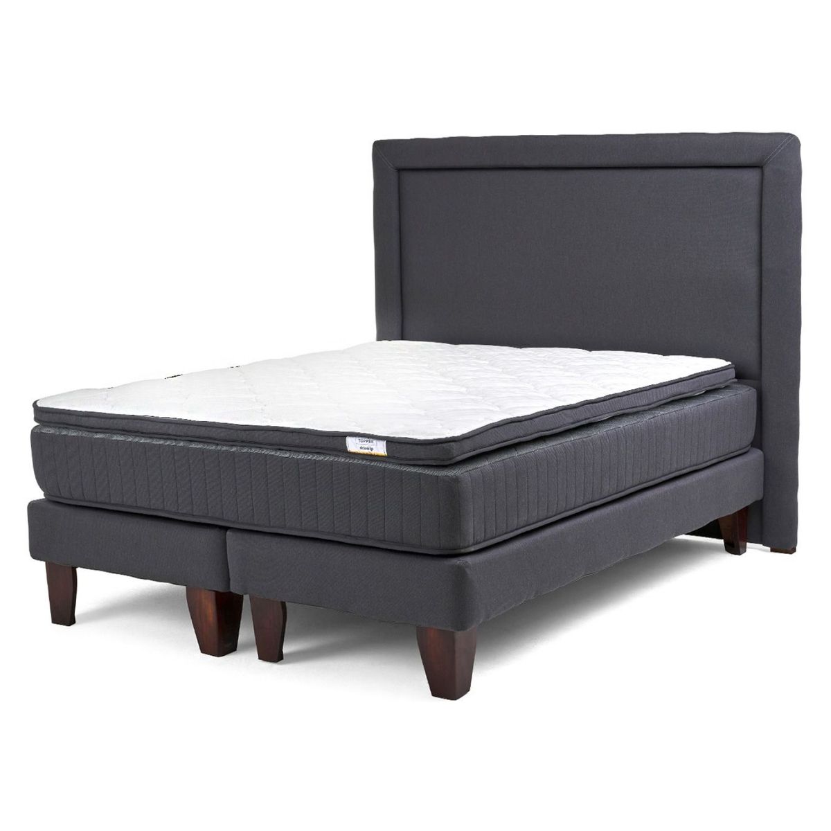 DRIMKIP - Cama Europea Hybrida 2 Plazas 150x190 Cm + Respaldo Drimkip