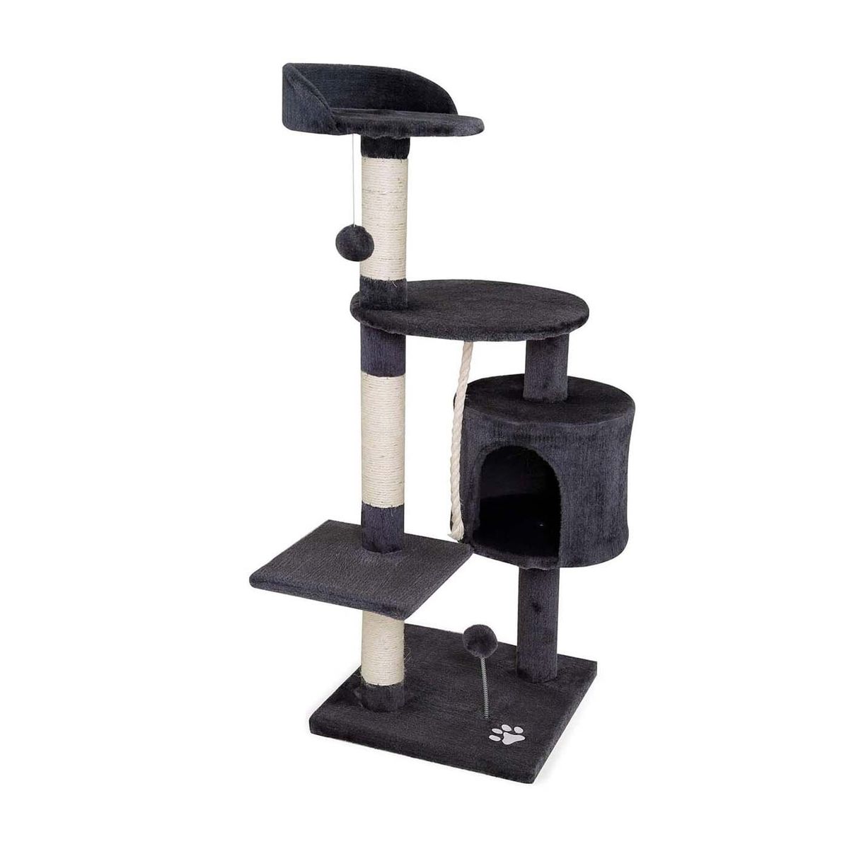 OLINA - Rascador Tipo Árbol Para Gatos  Una Casita Beige