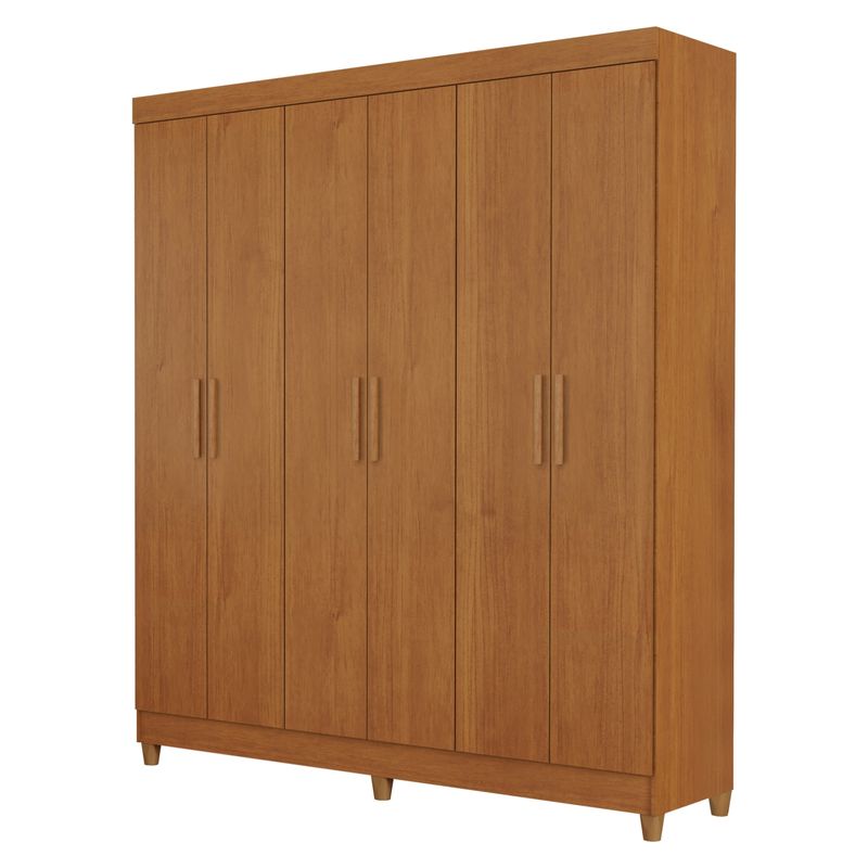DI PORETTI - Clóset 6 Puertas 2 Cajones 200X178.8X46.3 Cm Lyon Café Di Poretti