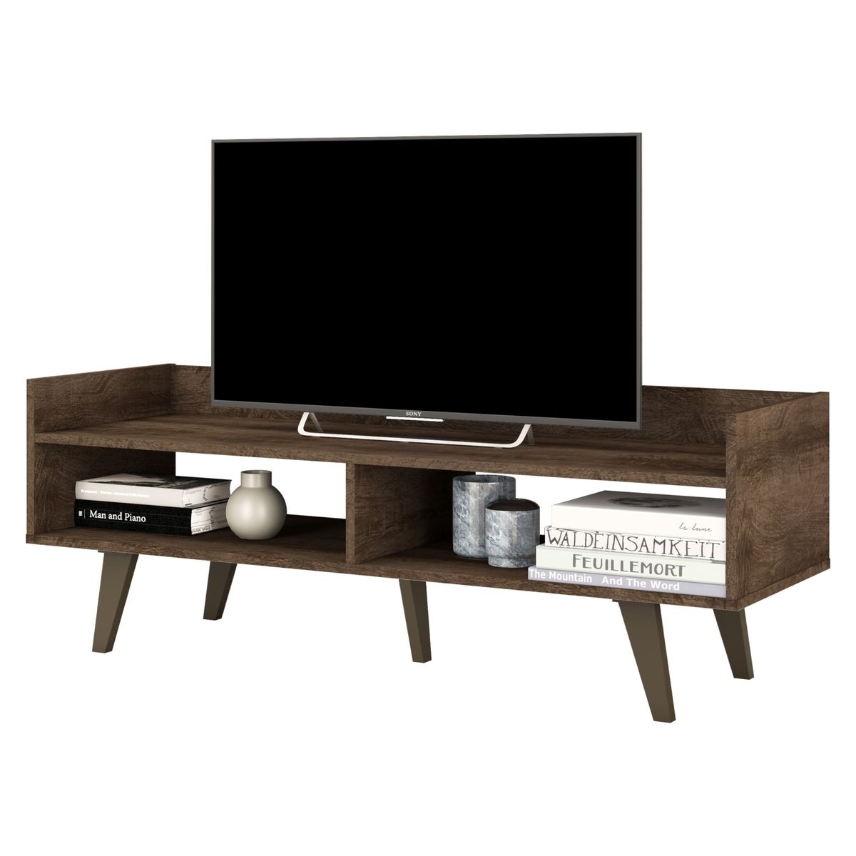 MOBILFRANK - Rack Tv 2 Nichos Rústico Rt3153 Mobilfrank