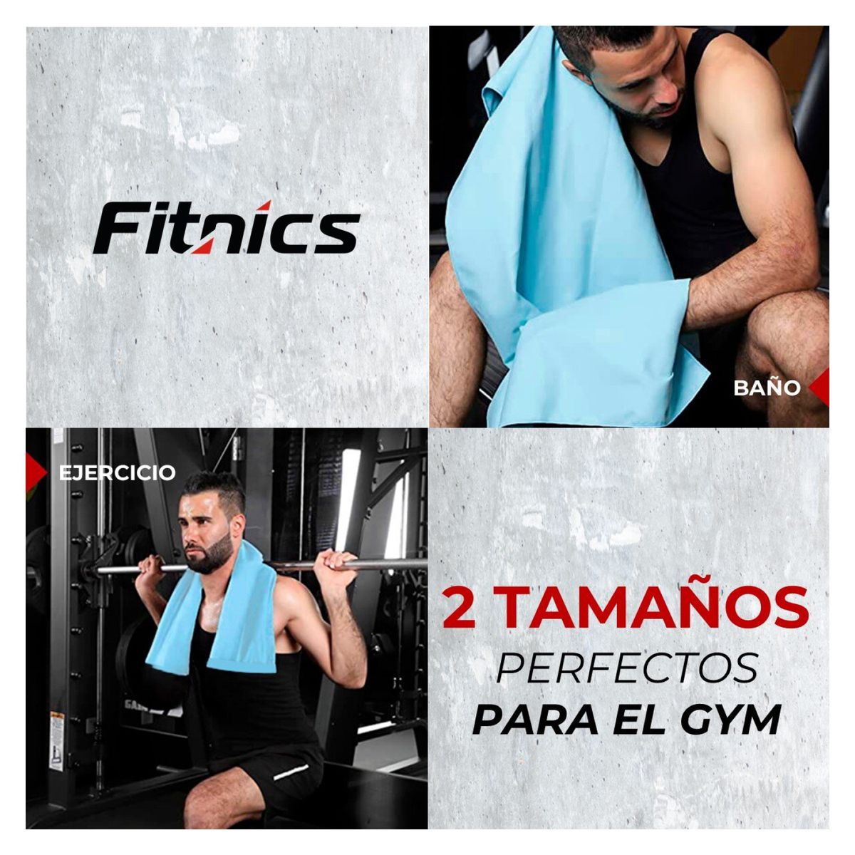 FITNICS - Toalla Microfibra Set 2 Secado Rápido - Absorción