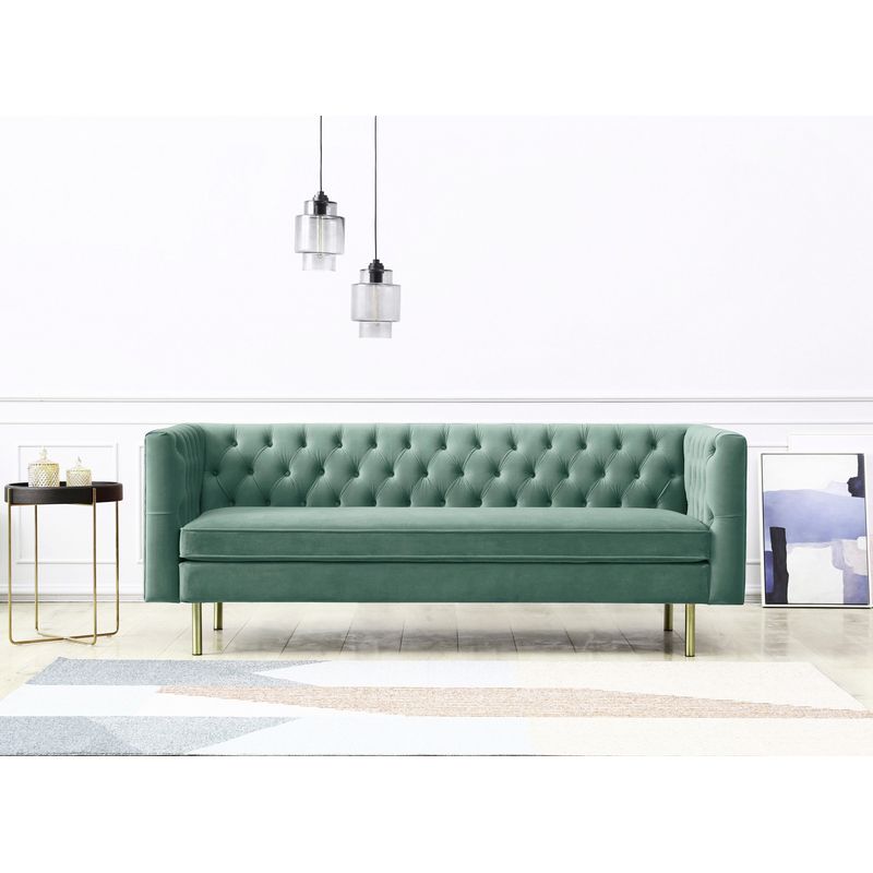 EPICADECO - Sofá  Domo 3 Cuerpos Velvet Menta