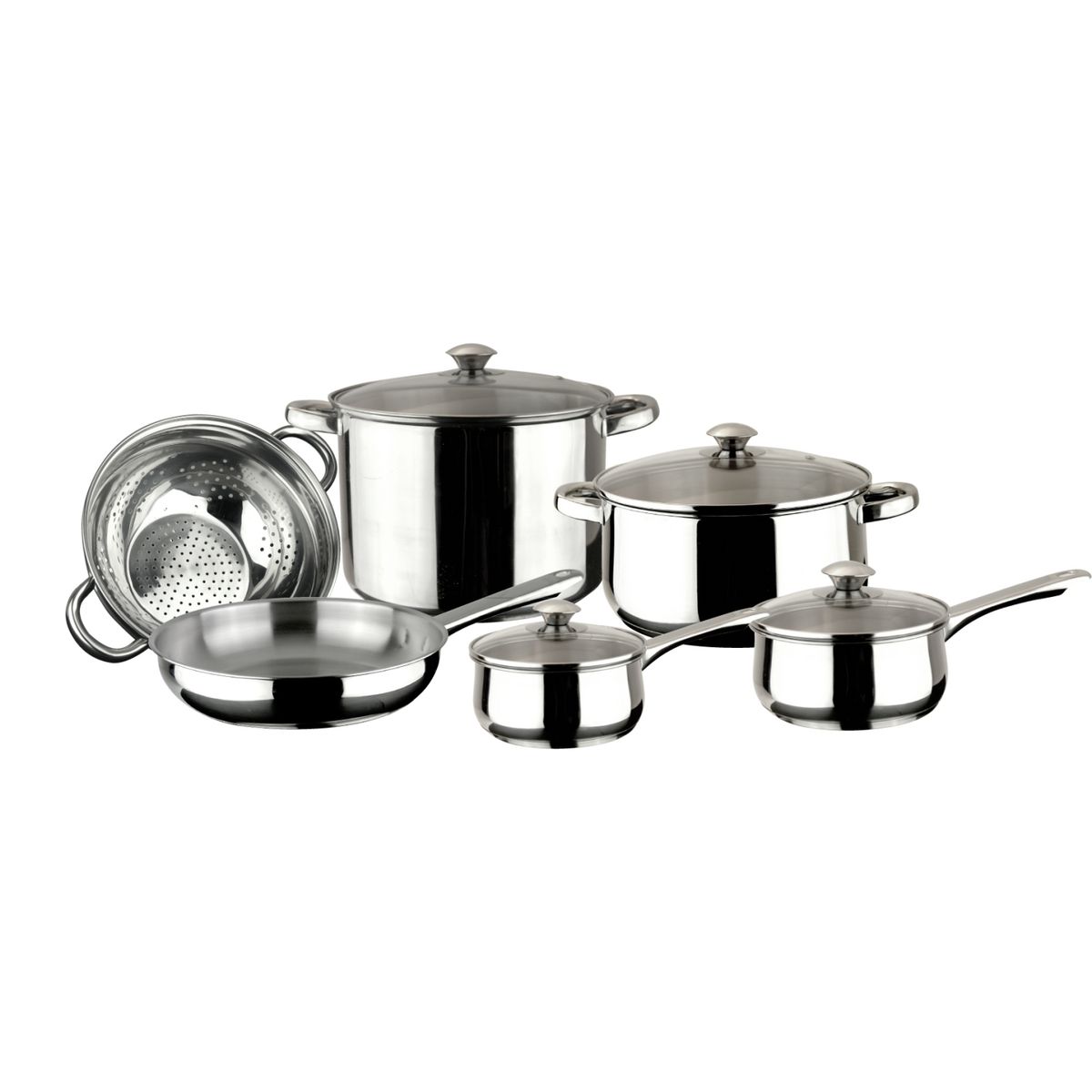 MAGEFESA - Batería De Cocina Acero Inoxidable Vesta 10 Piezas Magefesa