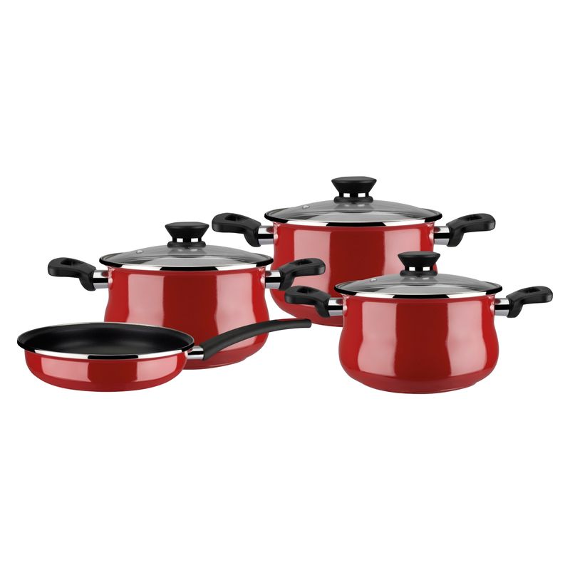 MAGEFESA - Batería de Cocina Antiadherente Rubi 7 Piezas Magefesa
