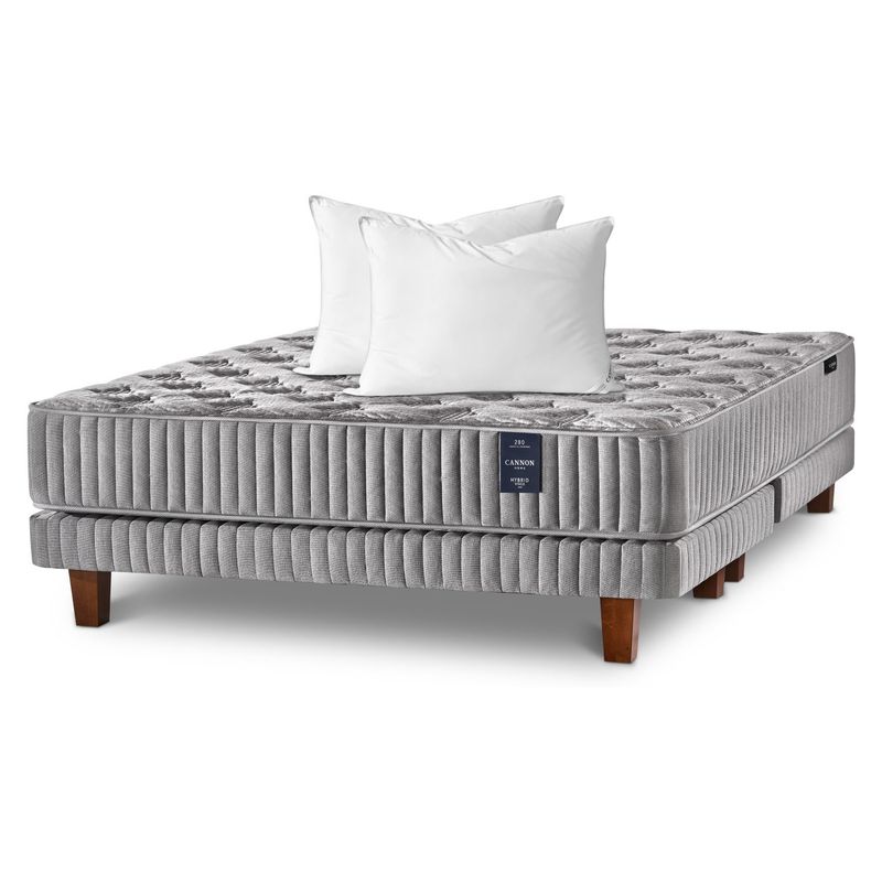 CANNON - Cama Europea Visco 2 Plazas Cannon Home + Almohada