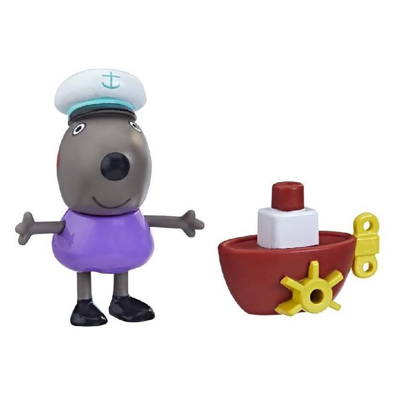 PEPPA PIG - PEPPA PIG - Figura Danny Perro con barco 6 cm