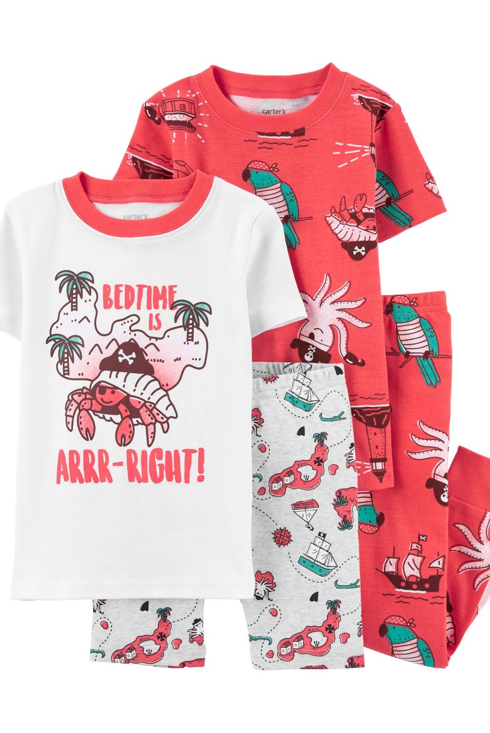 CARTER'S - Conjunto 4 Piezas Pijama Algodon  Bebé Niño Carter's