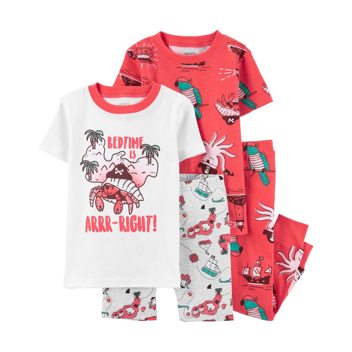 CARTER'S - Conjunto 4 Piezas Pijama Algodon  Bebé Niño Carter's