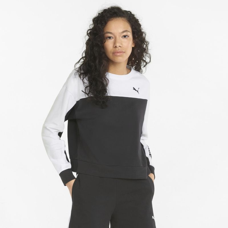 PUMA - Puma Polerón Crewneck Manga Larga Algodón Mujer