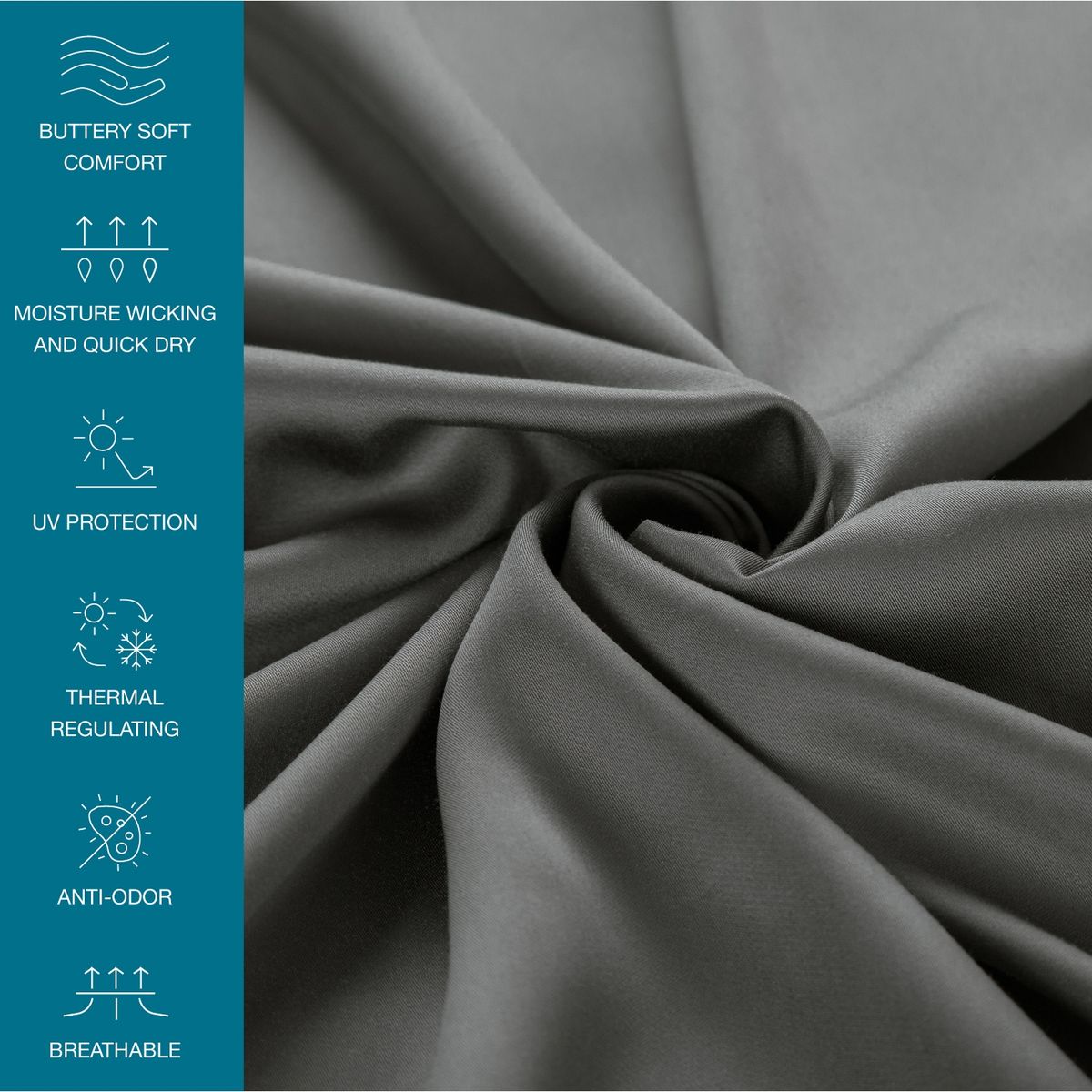 RELAN - Cubre Plumón de Bambú King Gris