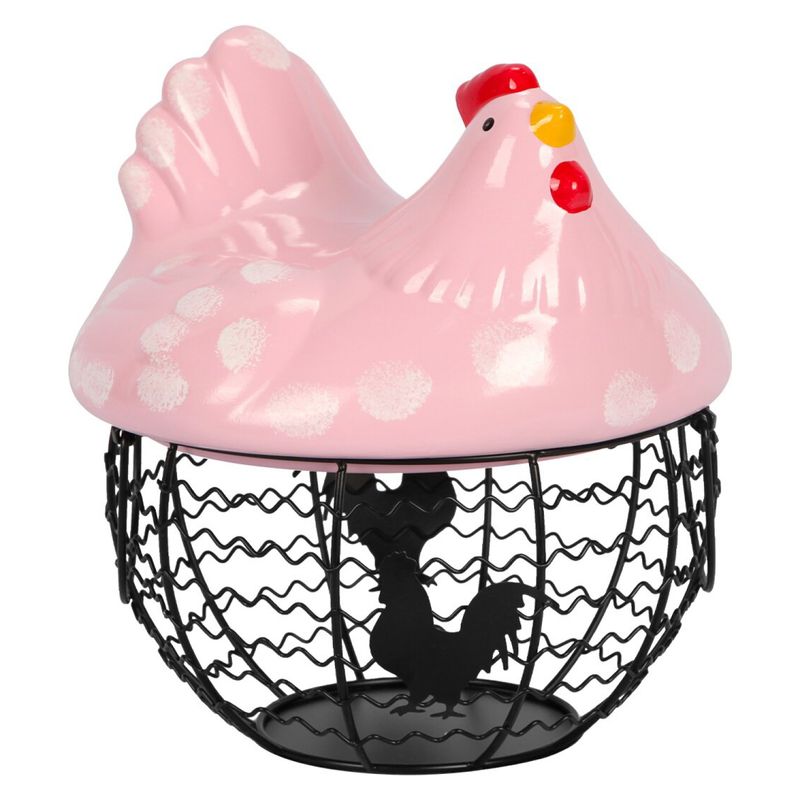 GENERAL - Cesta de Huevos en Forma de Gallina Huevera