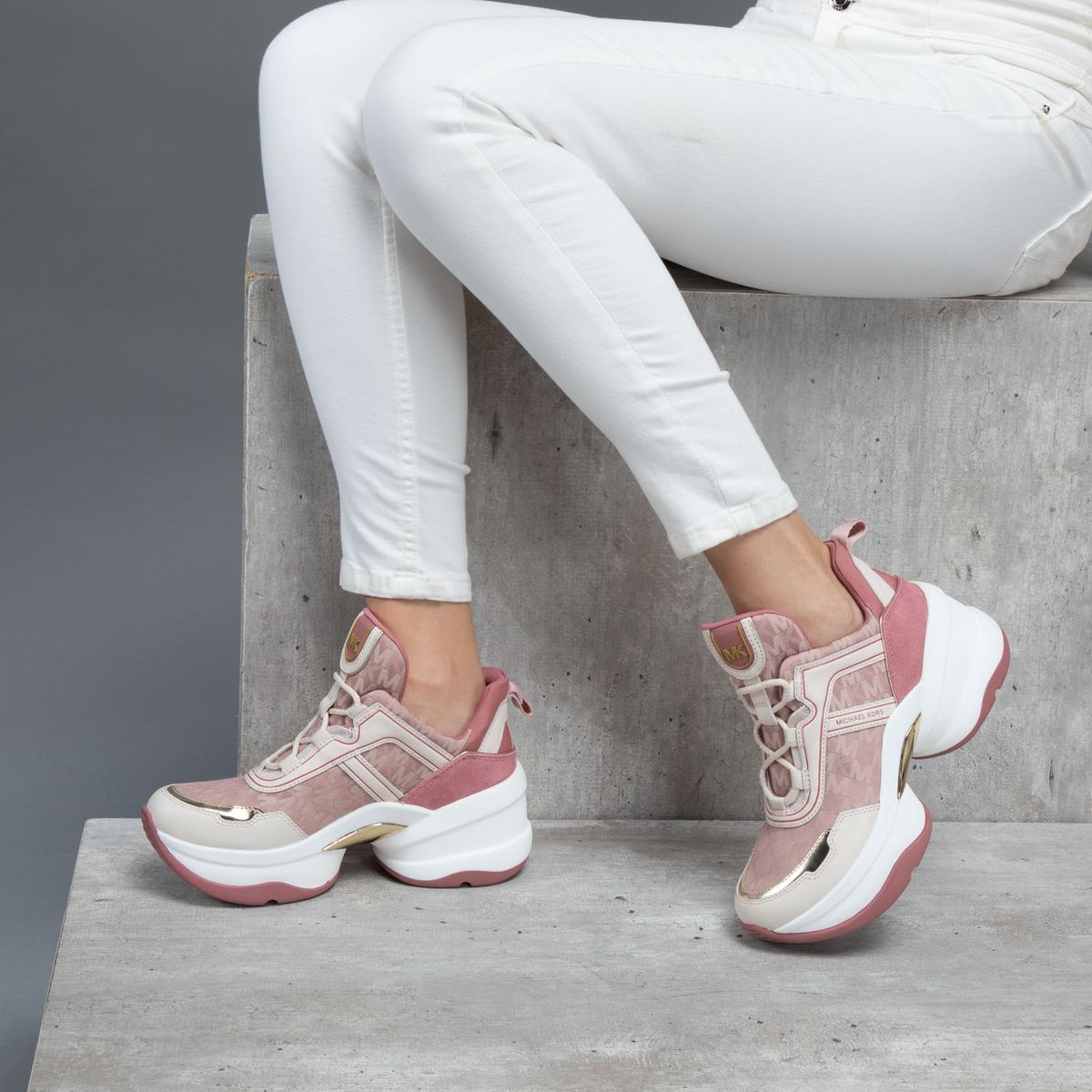 MICHAEL KORS - Zapatilla Urbana Mujer Cuero Rosa Michael Kors