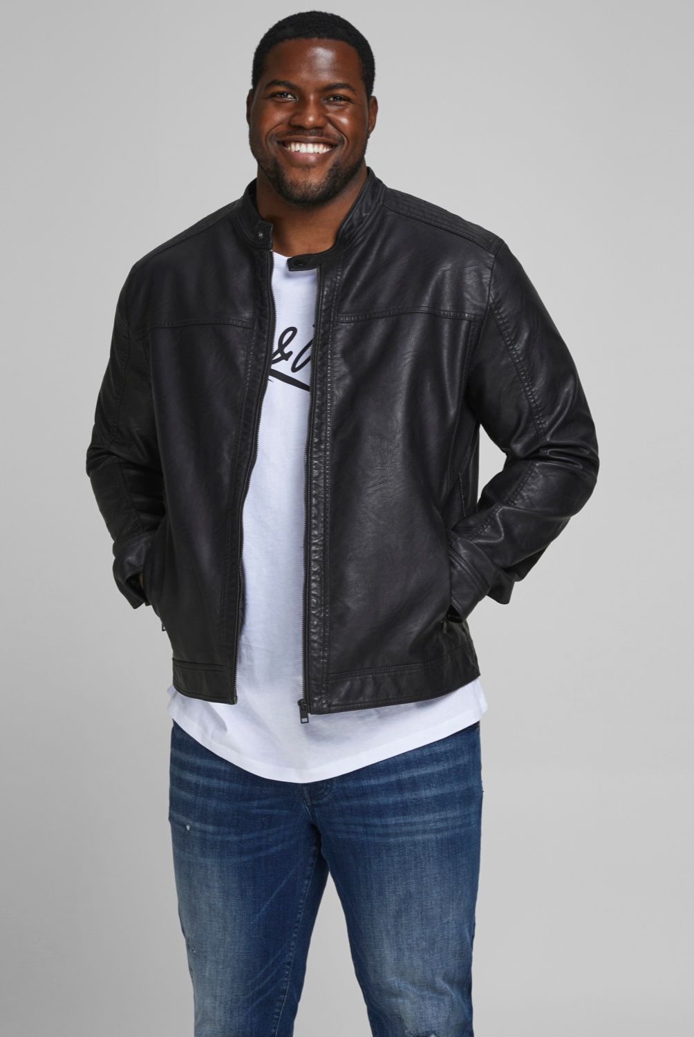 JACK&JONES - Chaqueta Cuero Sintetico Hombre Jack&Jones