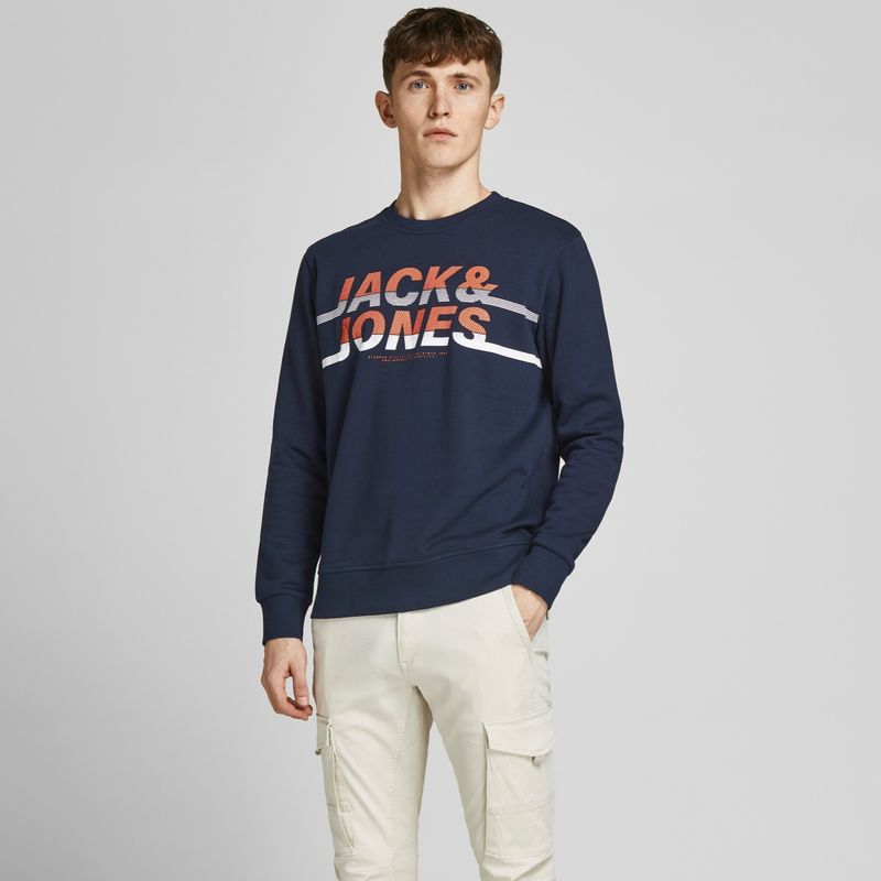 JACK&JONES - Poleron Cuello Redondo Estampado Grafico Hombre Jack&Jones