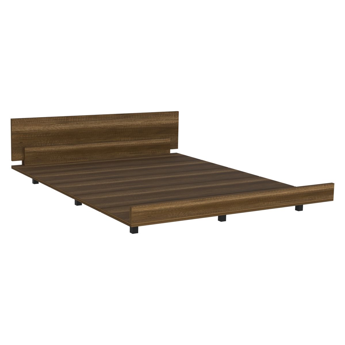 TUHOME - Cama Kaia 2 Plazas Caramelo Wengue Tuhome