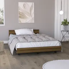 TUHOME - Cama Kaia 1,5 plazas Caramelo Wengue