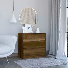 TUHOME - Cómoda Kaia 3 Cajones Caramelo Wengue