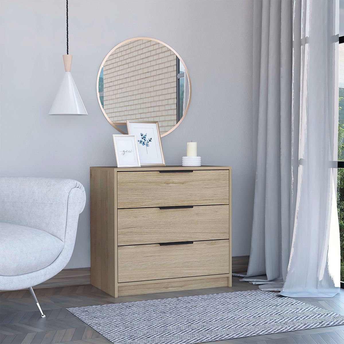 TUHOME - Cómoda Kaia 3 Cajones Tuhome