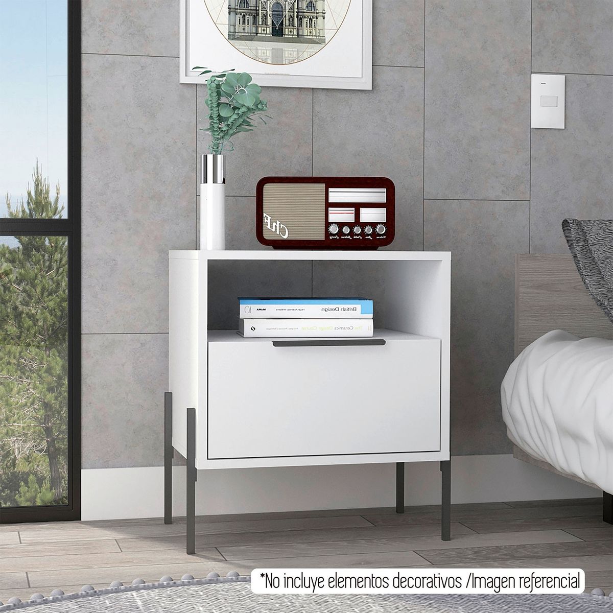 TUHOME - Velador white coll 1 Tuhome