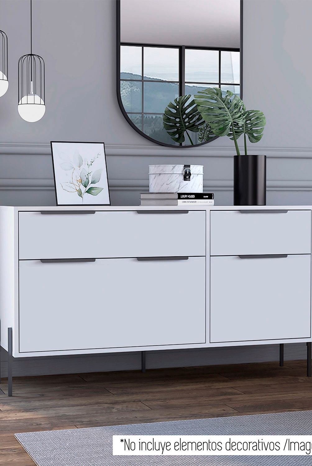 TUHOME - Cómoda White Coll 4 Cajones Tuhome
