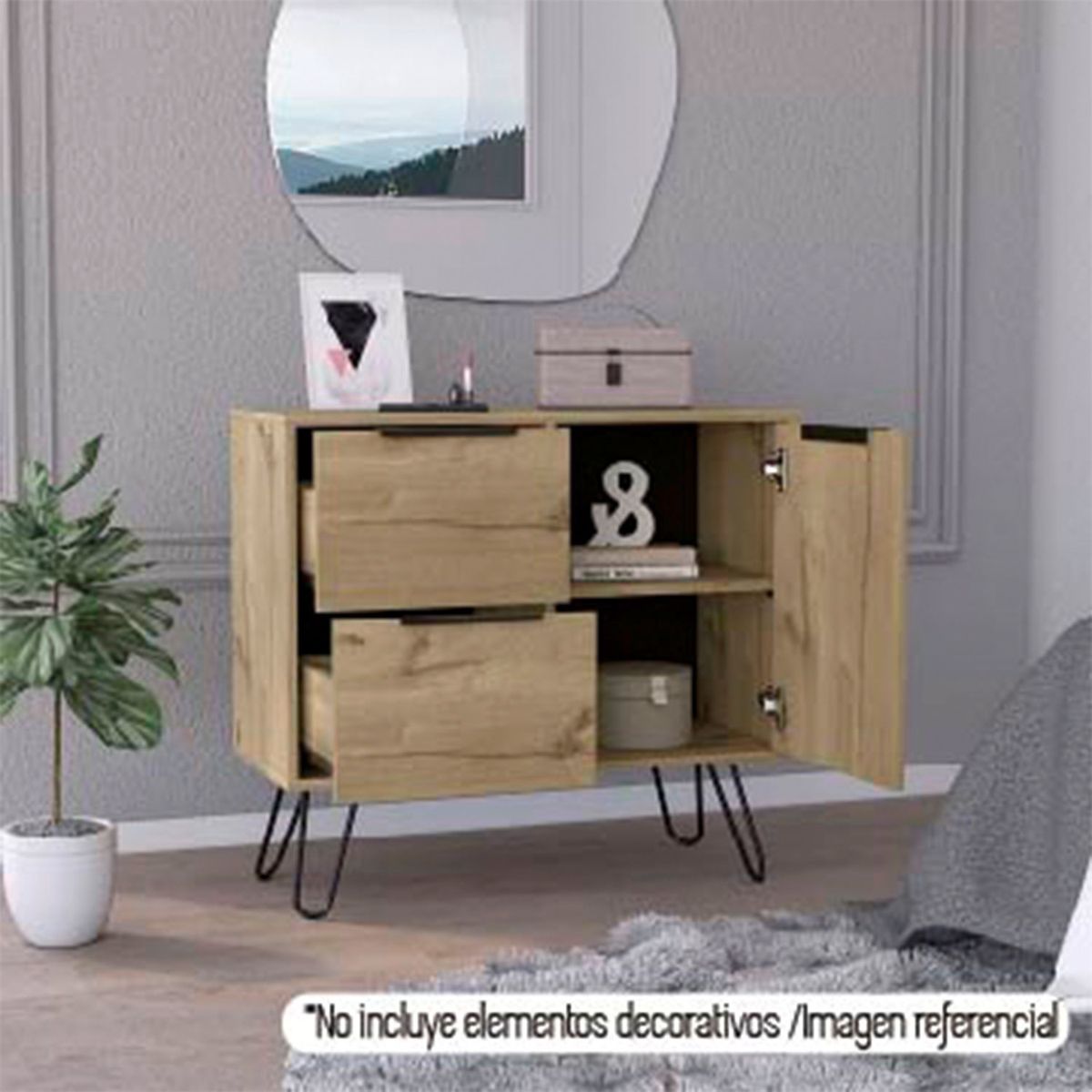TUHOME - Cómoda concept d 2 cajones Tuhome