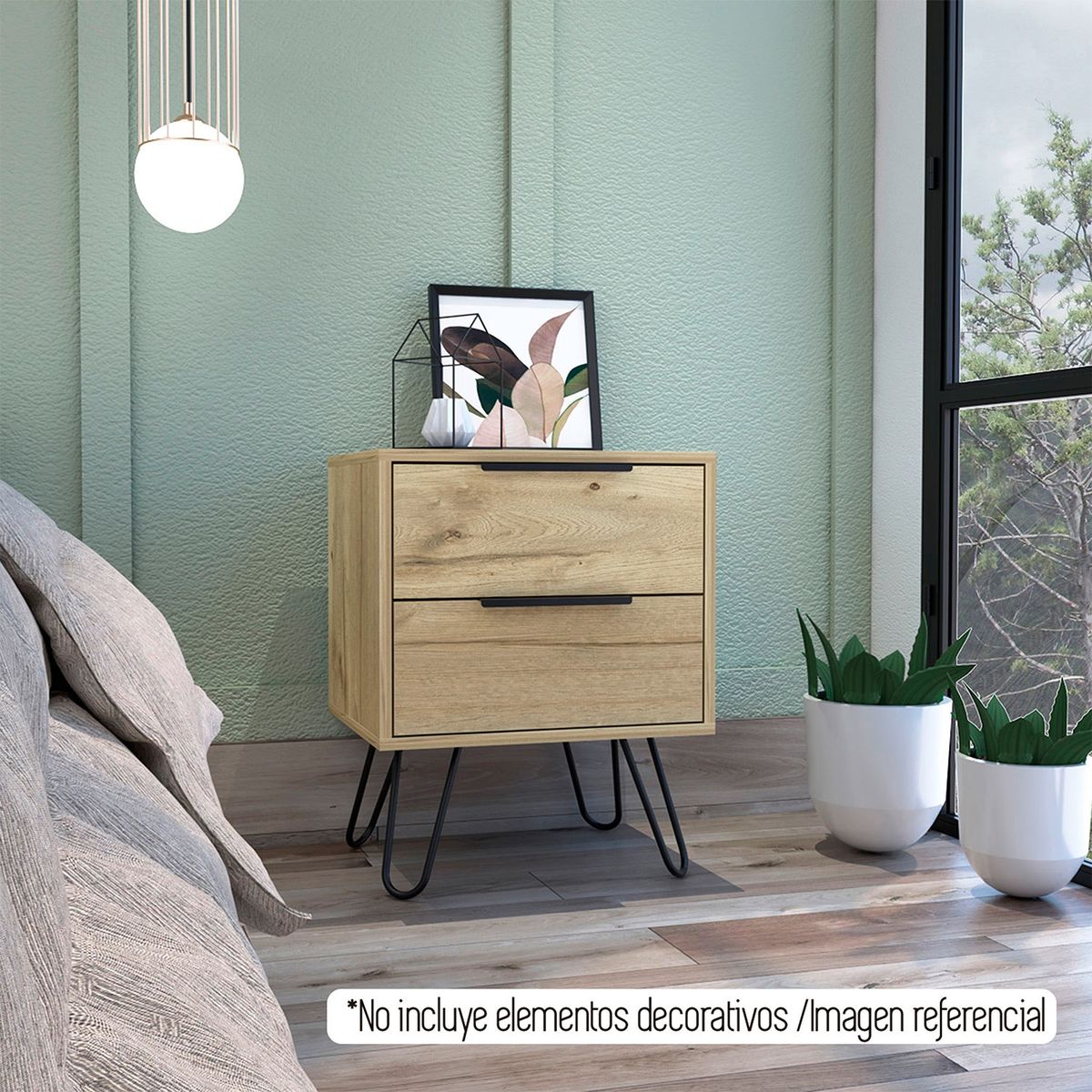 TUHOME - Velador Tuhome concept 2 cajones