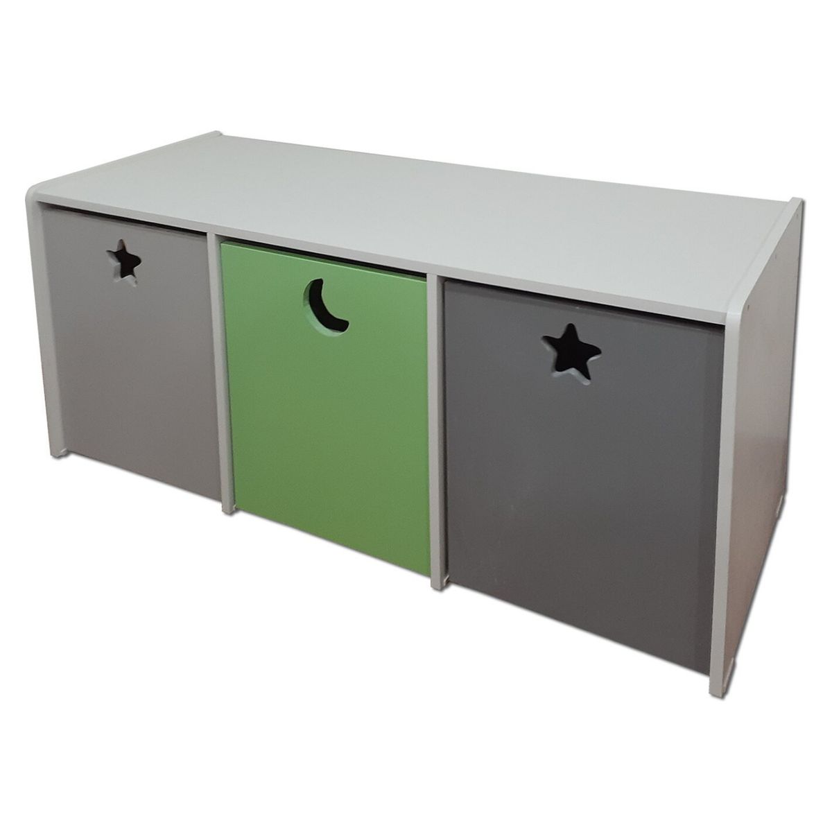 MUEBLES KIDS - Juguetera 3 M Verde Gris