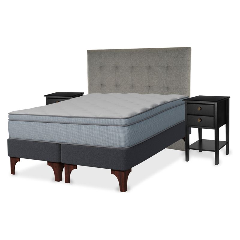 FLEX - Cama Europea Elemt 2 Pazas Base Dividida Gris Rove Flex