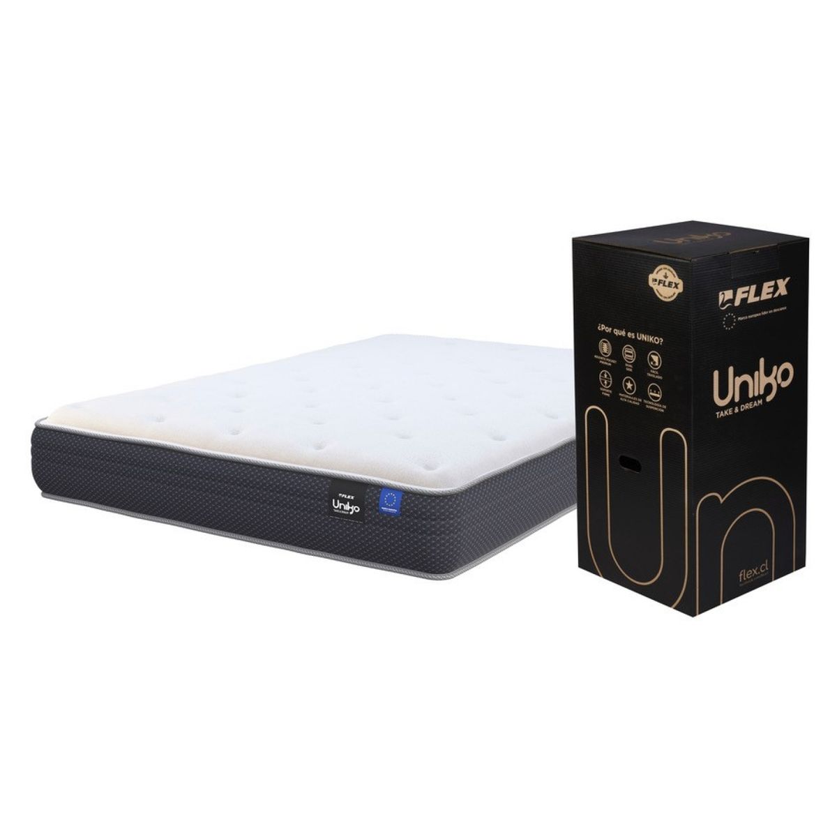 FLEX - Colchón Uniko 2 plazas x 1.90mt Flex
