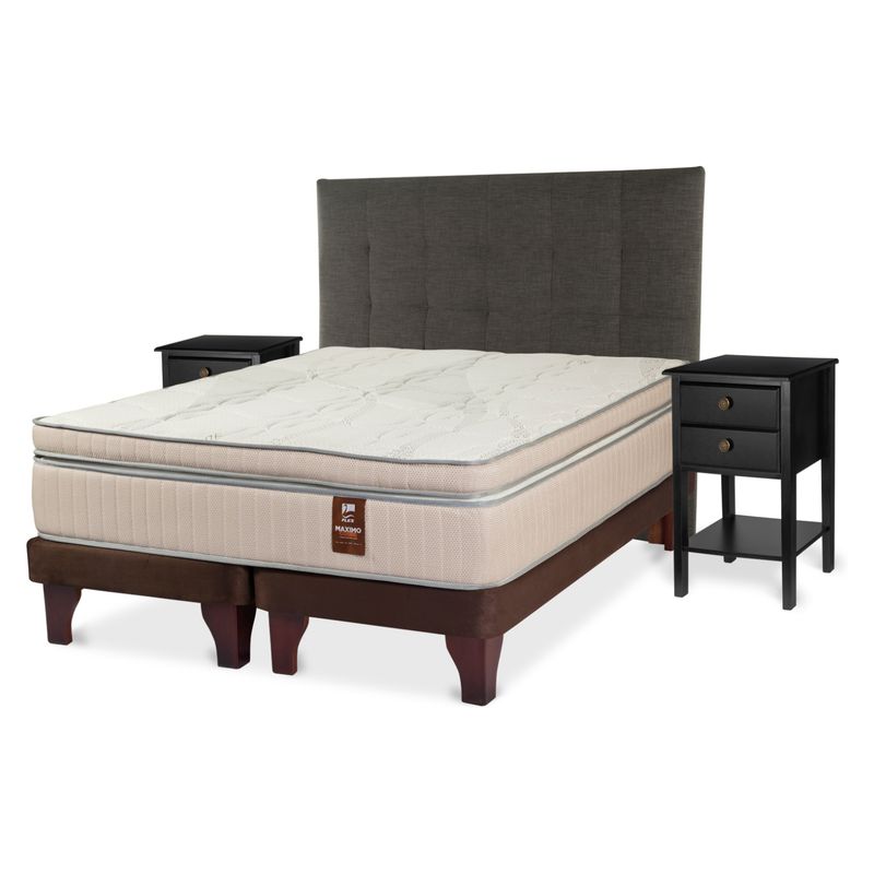 FLEX - Cama Maximo Cobre 2 Plazas Bd Desing Grafito Rover Flex
