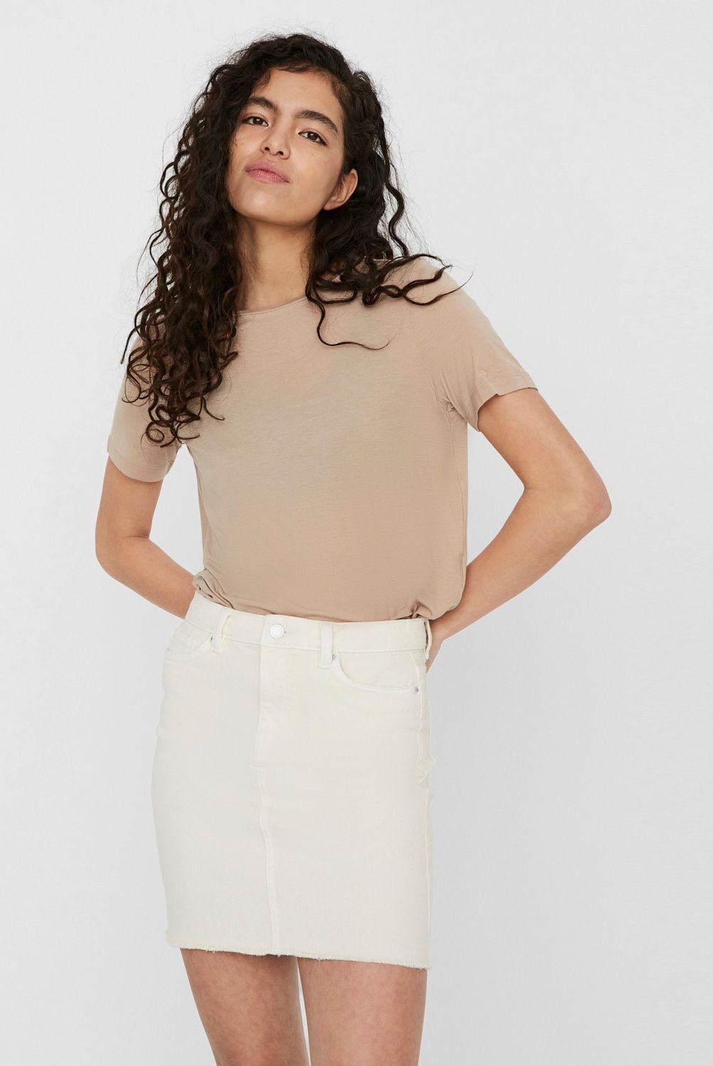 VERO MODA - Polera Lisa Manga Corta Mujer Vero Moda