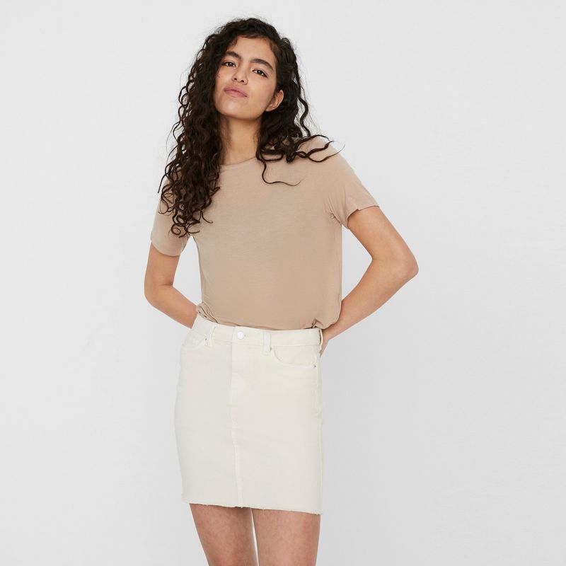 VERO MODA - Polera Lisa Manga Corta Mujer Vero Moda