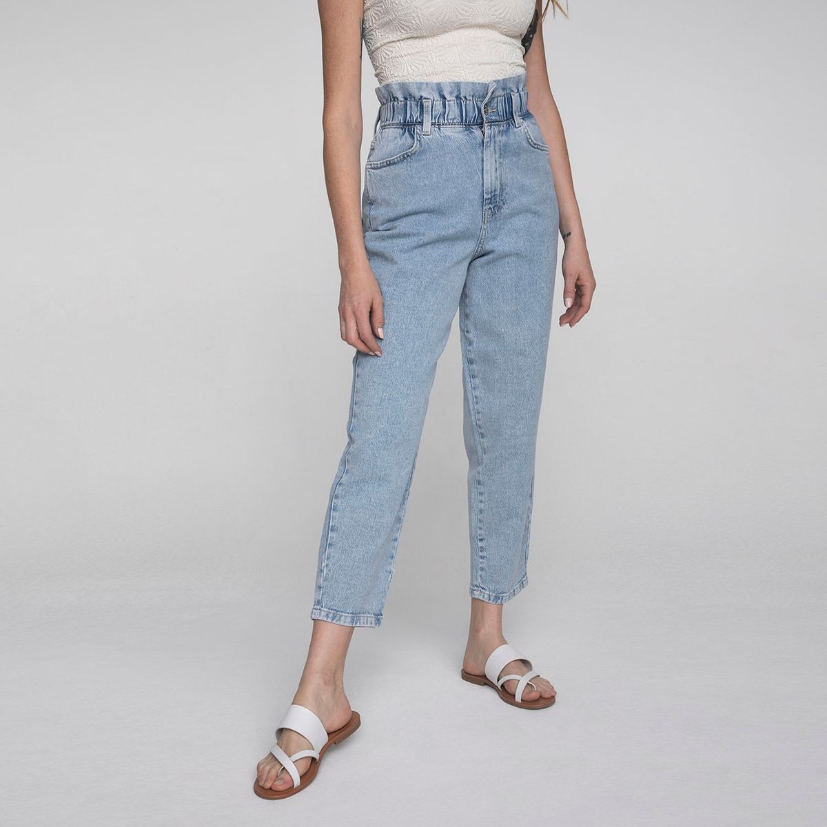 VERO MODA - Pantalón Mom Algodón Mujer Vero Moda