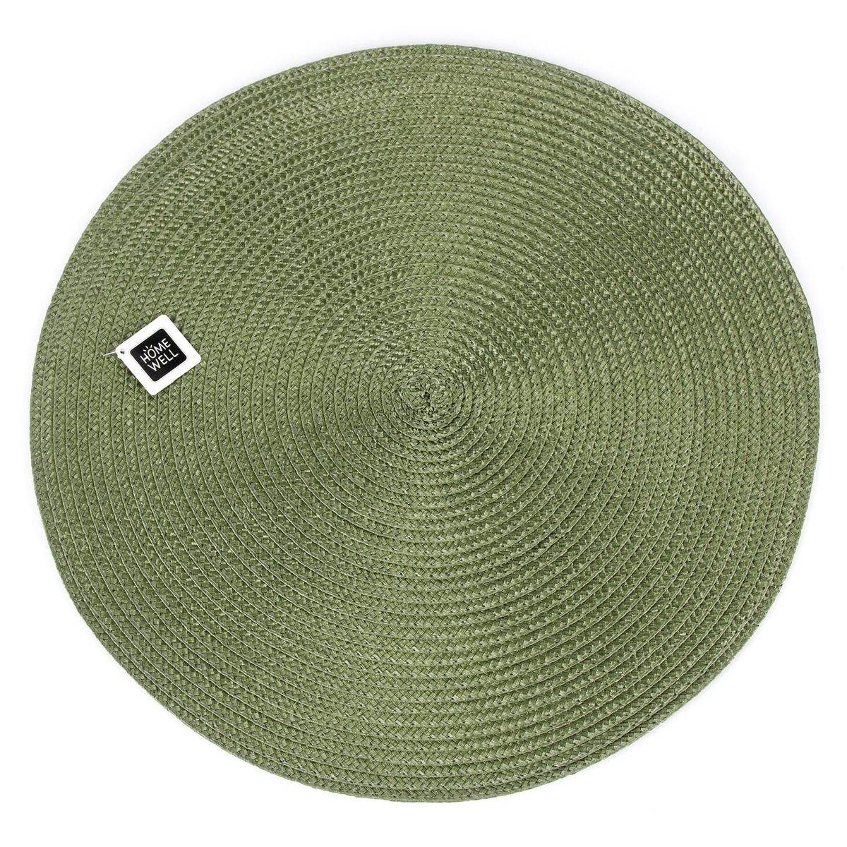 HOMEWELL - Individual Redondo Bambú Verde 38Cm
