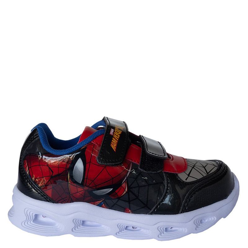 Marvel - Zapatilla con Luces Niño Spiderman Negro Azul