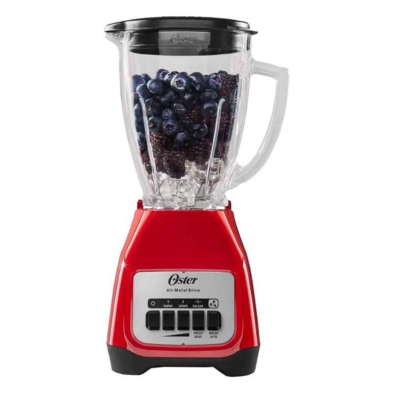 OSTER - Licuadora Oster 1.5 Litros 550W Roja con Teclas