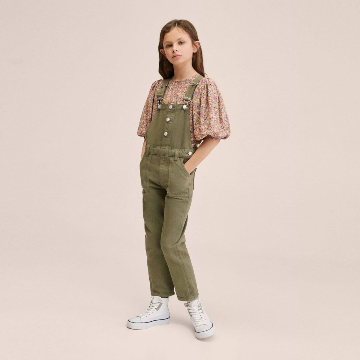 MANGO KIDS - Mango Kids Jardinera Denim Cokie Niña
