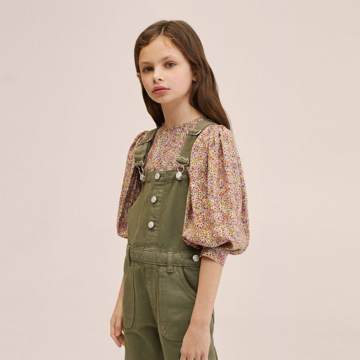 MANGO KIDS - Mango Kids Jardinera Denim Cokie Niña