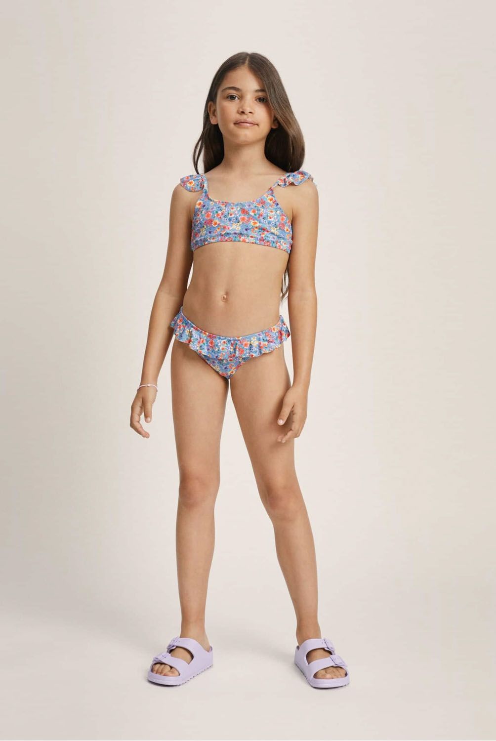 MANGO KIDS - Bikini Flores Volante Niña Mango Kids