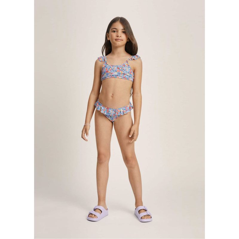 MANGO KIDS - Bikini Flores Volante Niña Mango Kids