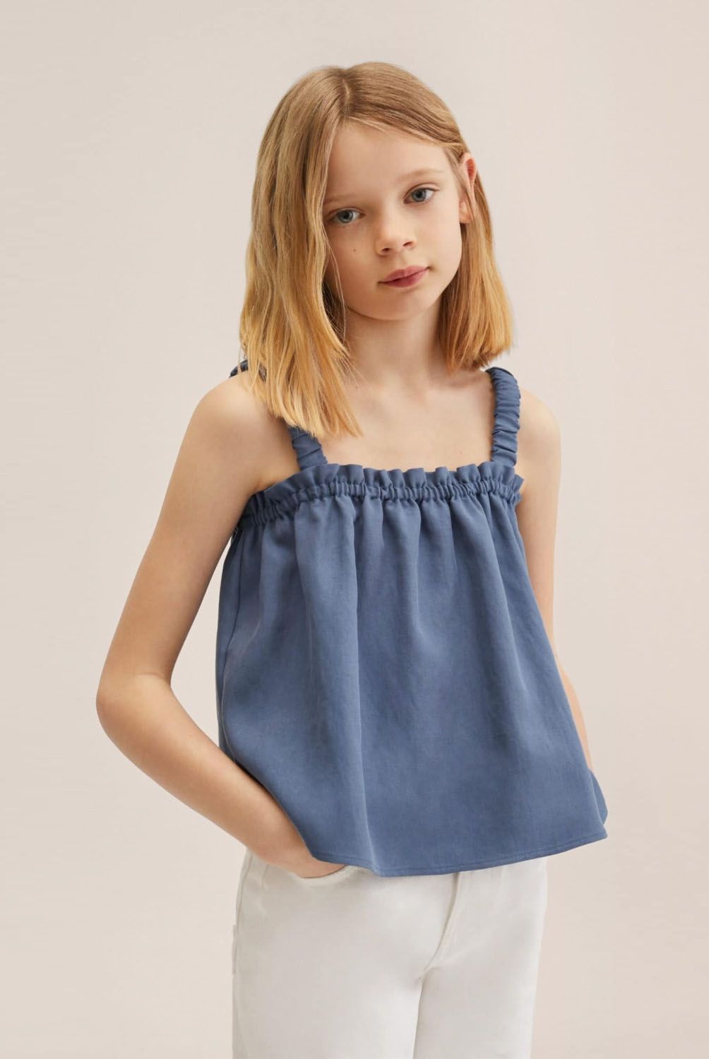 MANGO KIDS - Mango Kids Top Tirantes Fruncidos