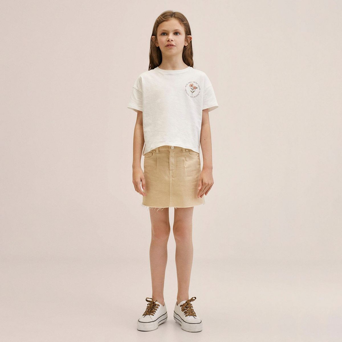 MANGO KIDS - Mango Kids Falda denim Algodón
