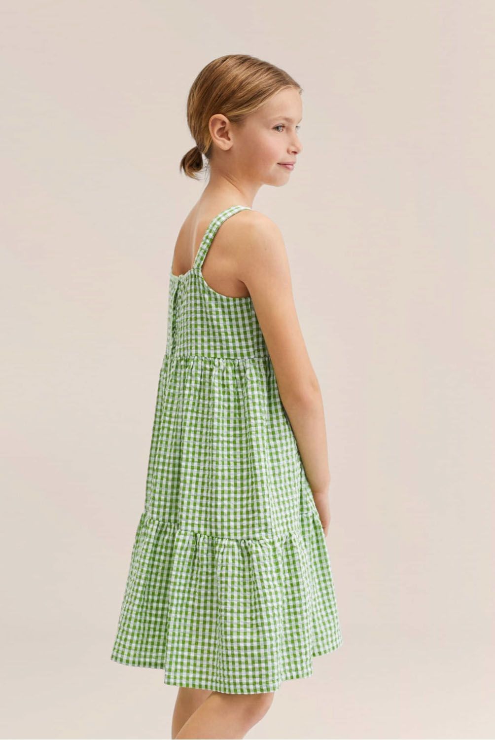 MANGO KIDS - Vestido Cuadro Vichy Niña Mango Kids