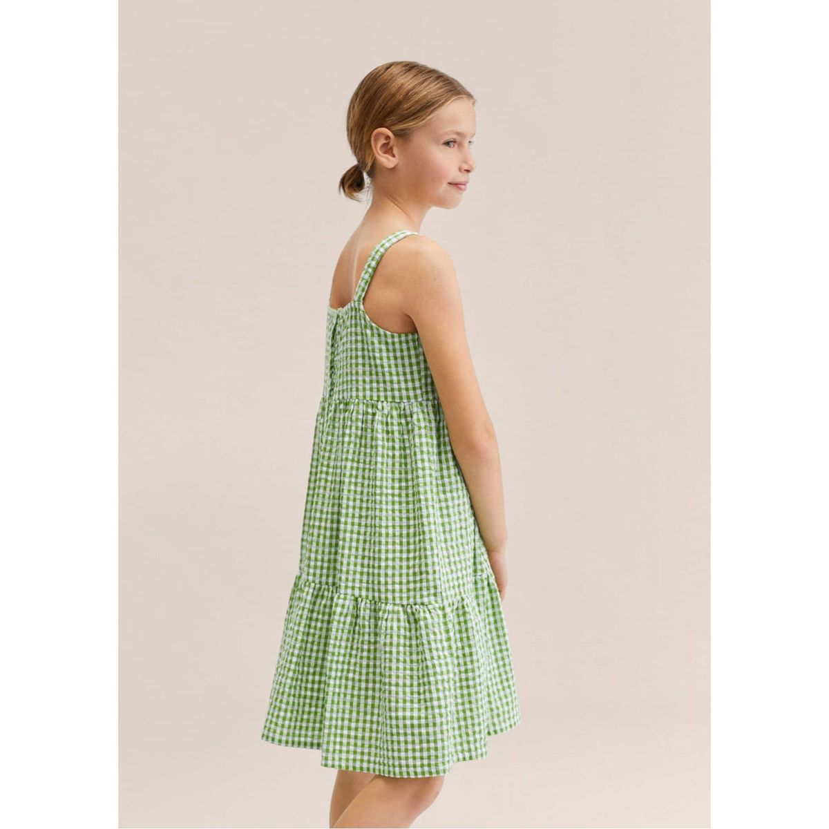 MANGO KIDS - Vestido Cuadro Vichy Niña Mango Kids