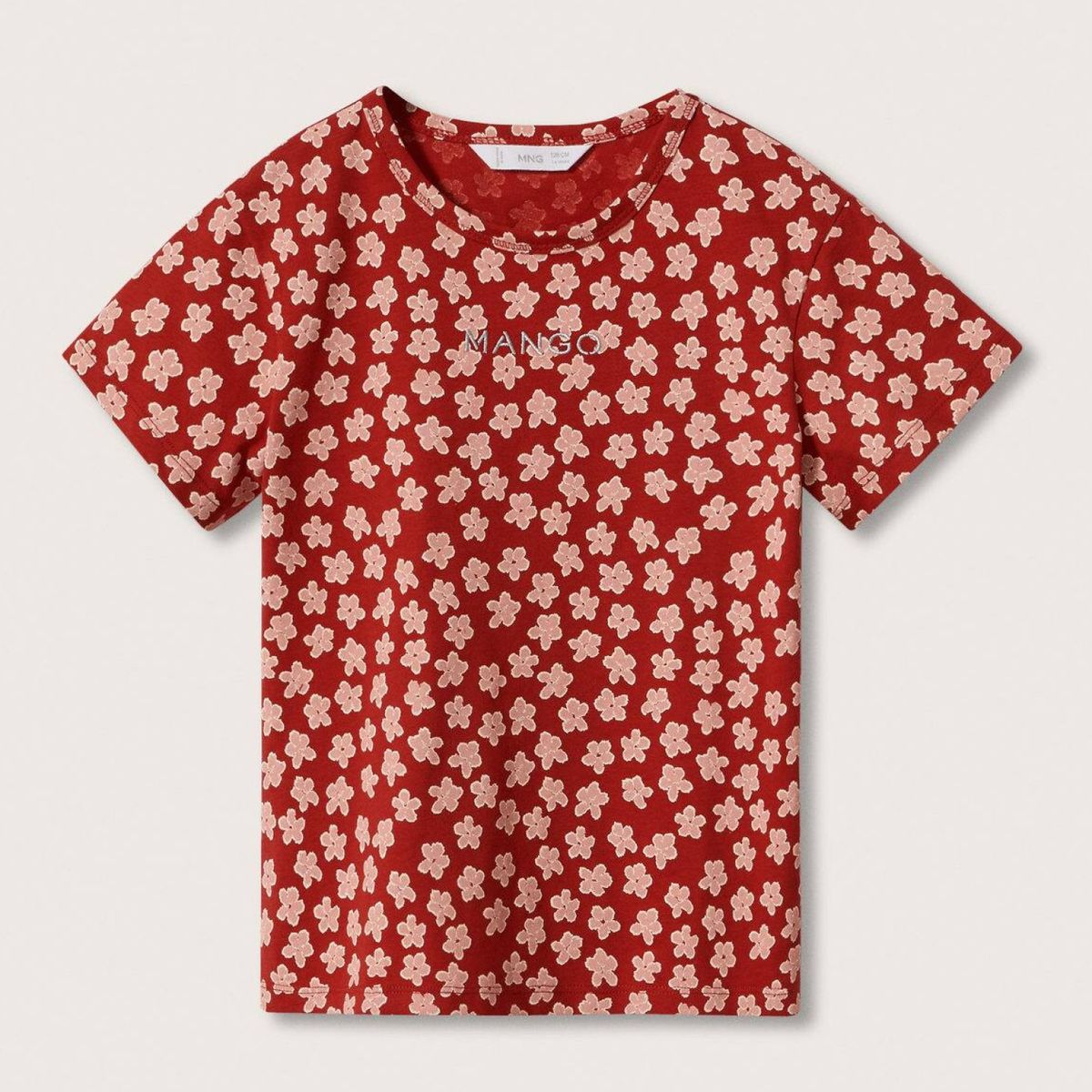 MANGO KIDS - Polera Niña Manga Corta Algodón Mango Logo Mango Kids
