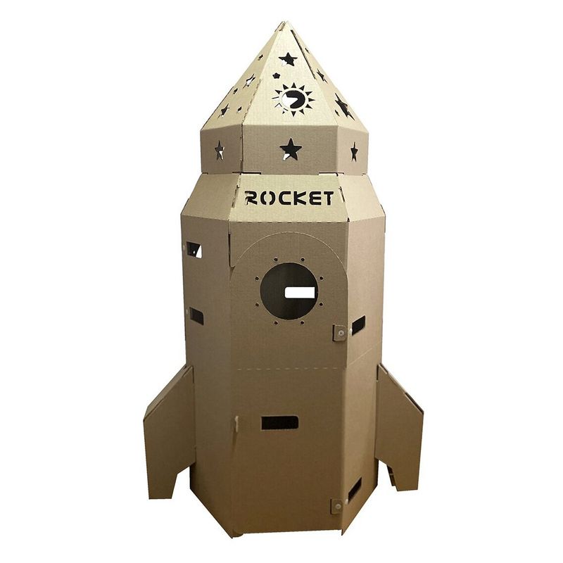 MUNDO CARTON - Cohete de Carton para Niños - Rocket
