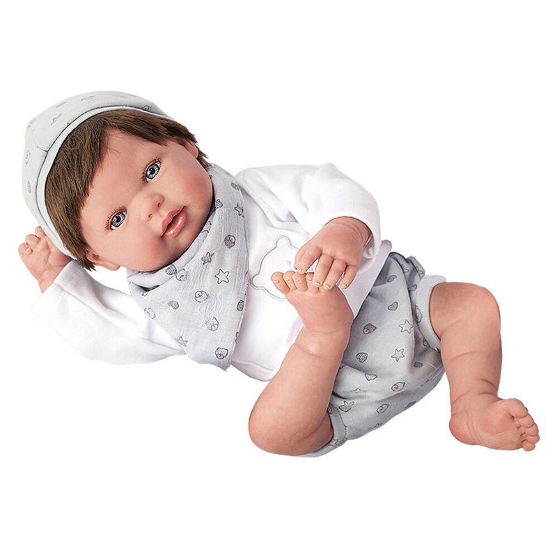 ARIAS J - Muñeco Reborn 45 cm Alejandro Castaño Pijama Gris