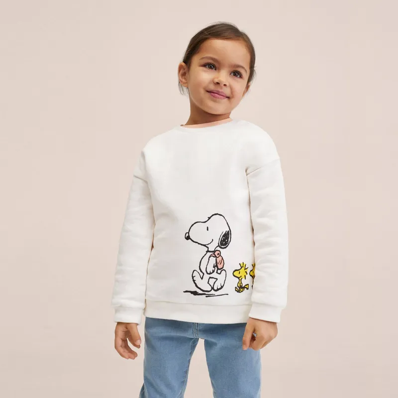 MANGO KIDS - Mango Kids Poleron Snoopy Algodón