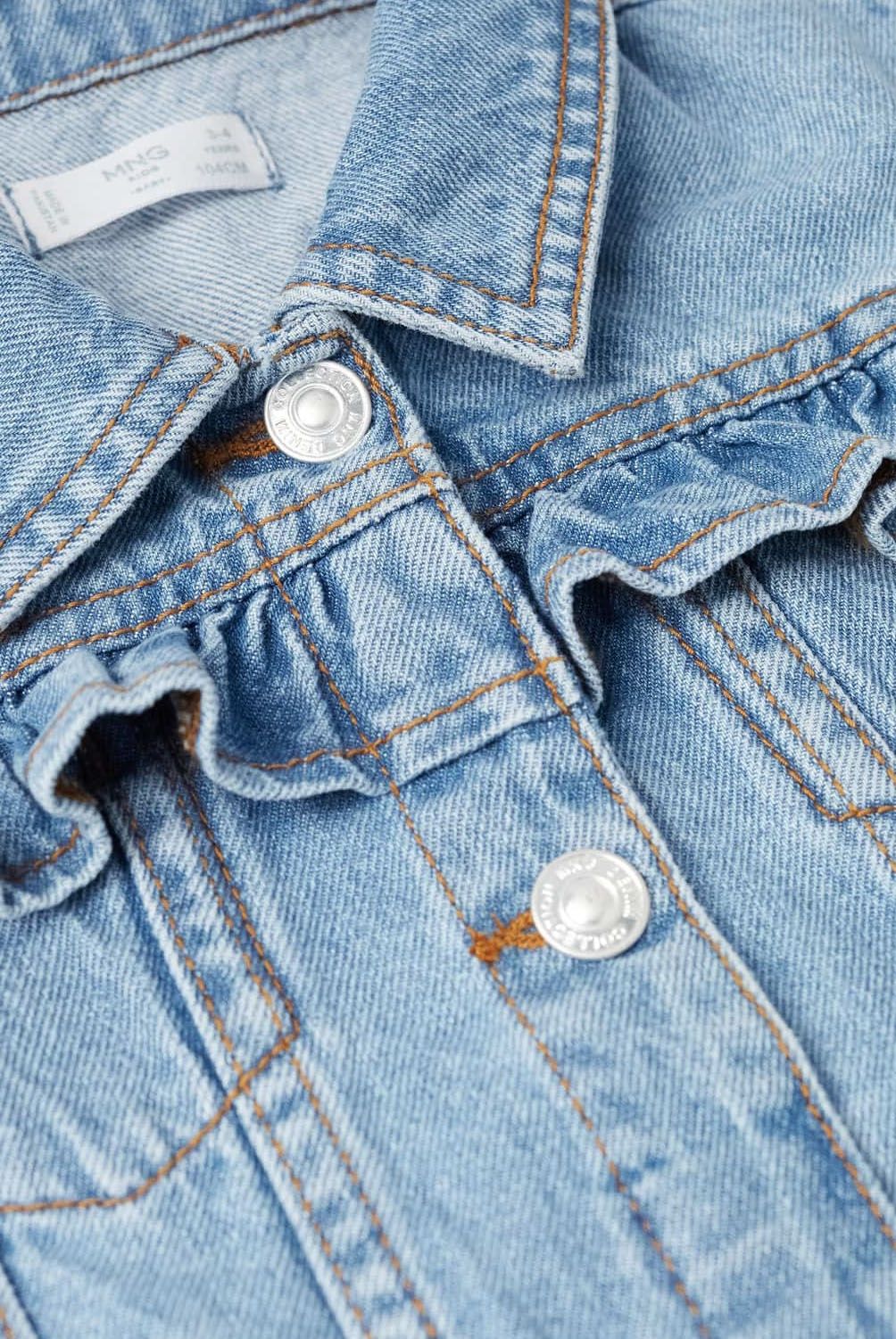 MANGO KIDS - Cazadora Denim Volantes