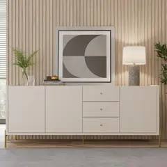 DECOCASA - Buffet Jasper Off White Gold